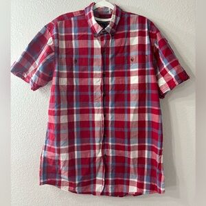 C.E Schmidt Workwear Red Plaid Men's Shirt Medium